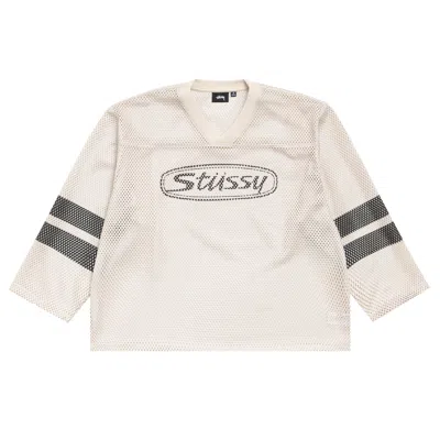 Pre-owned Stussy Trucker Team Jersey 'natural' | Cream | Men's Size M In White
