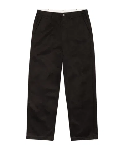 Stussy Twill Casual Pants In Black