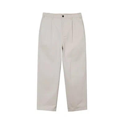 Pre-owned Stussy Twill Volume Pleated Trouser 'bone' | Cream | Men's Size 28