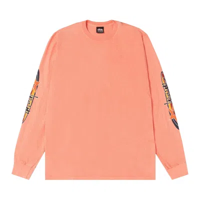 Pre-owned Stussy Two Star Long-sleeve Tee Pigment Dyed 'sherbert' | Orange | Men's Size M
