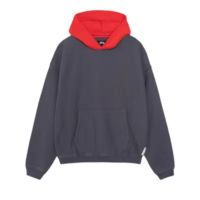 Pre-owned Stussy Two Tone Hoodie 'faded Blue' | Men's Size S