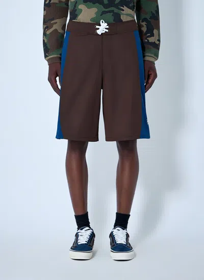Stussy Two-tone Drawstring Shorts In Brown