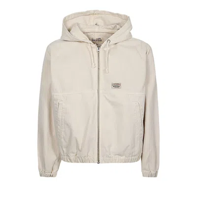 Pre-owned Stussy Unlined Canvas Work Jacket 'vintage Natural' | White | Men's Size L