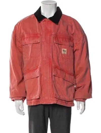 Pre-owned Stussy Utility Jacket In Pink