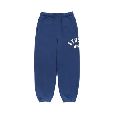 Pre-owned Stussy Varsity Fleece Pant 'navy' | Blue | Men's Size L