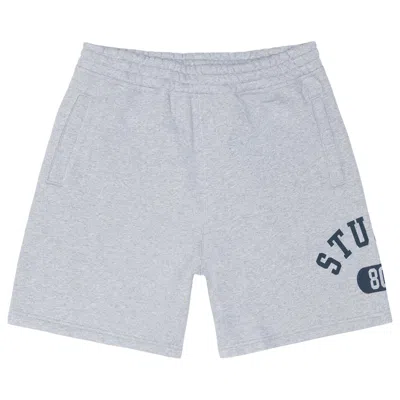 Pre-owned Stussy Varsity Fleece Short 'grey Heather' | Men's Size M In Gray