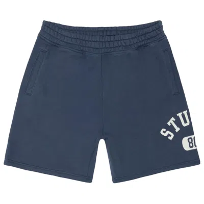 Pre-owned Stussy Varsity Fleece Short 'navy' | Blue | Men's Size S