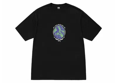 Pre-owned Stussy Venus Oval Pigment Dyed Tee Shirt In Black