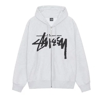Pre-owned Stussy Venus Zip Hoodie 'ash Heather' In Grey