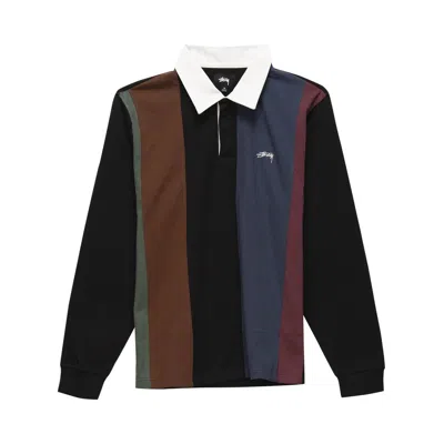 Pre-owned Stussy Vertical Stripe Long-sleeve Rugby 'black' | Men's Size S