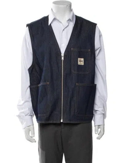 Pre-owned Stussy Vest In Blue