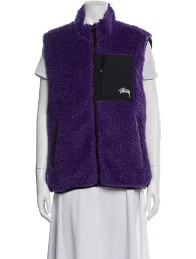 Pre-owned Stussy Vest In Purple