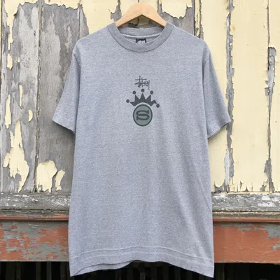 Pre-owned Stussy Vintage 80's  Made In Usa Tshirt In Silver