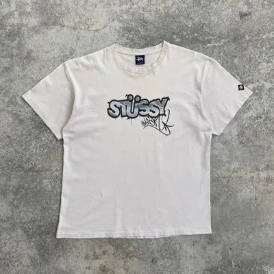 Pre-owned Stussy Vintage 90's  Airbrush Graphic T-shirt In Sand