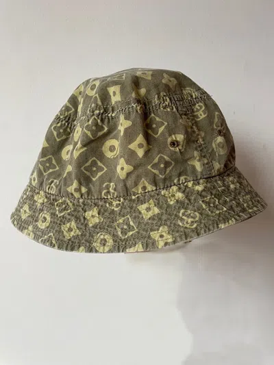 Pre-owned Stussy Vintage  Lv Monogram Bucket Hat In Green