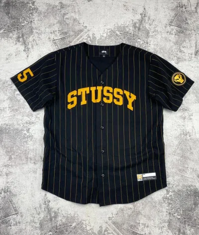 Pre-owned Stussy Vintage Very Baseball Jersey T-shirt  In Black