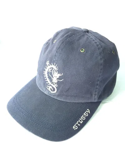 Pre-owned Stussy Vtg 80's 90's  Dragon Cap Made Taiwan Roc In Black