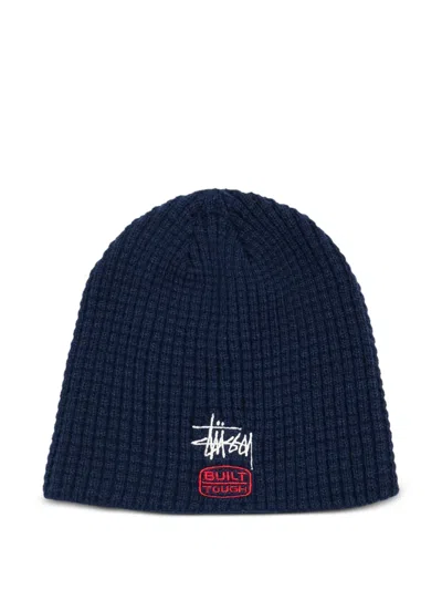 Stussy Waffle Built Tough Skullcap ビーニー In Blue