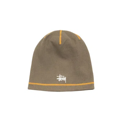 Pre-owned Stussy Waffle Skullcap 'olive Drab' | Green | Men's Size Onesize
