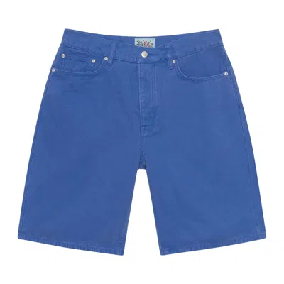 Pre-owned Stussy Washed Canvas Big Ol' Short 'baja Blue' | Men's Size M