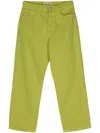 Stussy Straight Leg Canvas Trousers With Rivets In Green