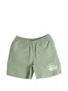 Stussy Water Big Basic Shorts In Green