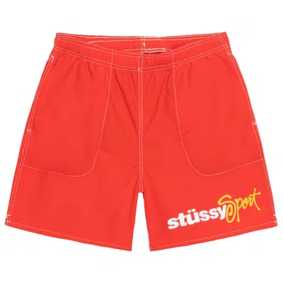 Pre-owned Stussy Water Short Sport 'bright Red' | Men's Size M