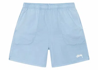 Pre-owned Stussy Water Stock Pigment Short In Blue