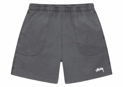 Pre-owned Stussy Water Stock Pigment Short In Charcoal In Gray
