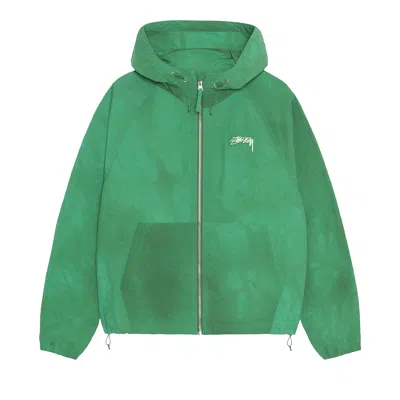 Pre-owned Stussy Wave Dye Beach Shell 'pine' In Green
