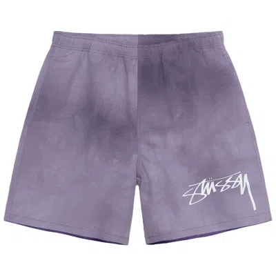 Pre-owned Stussy Wave Dye Nylon Short 'grape' In Purple