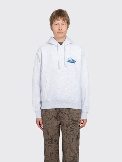 Stussy Wave Oval Hood In Gray