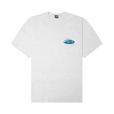 Pre-owned Stussy Wave Oval Tee 'ash Heather' | Grey | Men's Size S In Gray