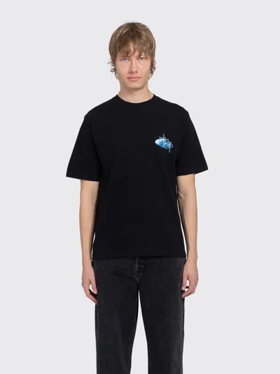 Stussy Wave Oval Tee In Black