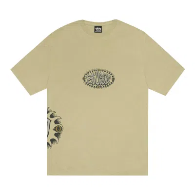 Pre-owned Stussy Wave Oval Tee Pigment Dyed 'elm' | Green | Men's Size L