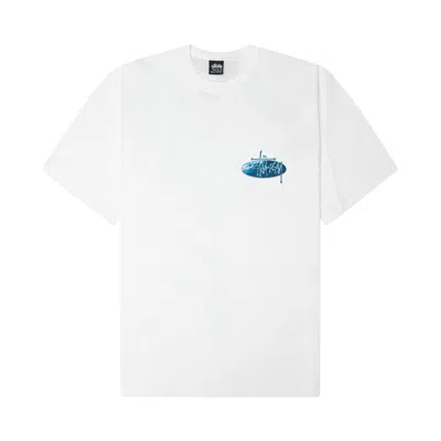 Pre-owned Stussy Wave Oval Tee 'white' | Men's Size M