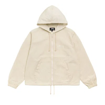Pre-owned Stussy Waxed Cotton Beach Shell 'stone' | Grey | Men's Size M