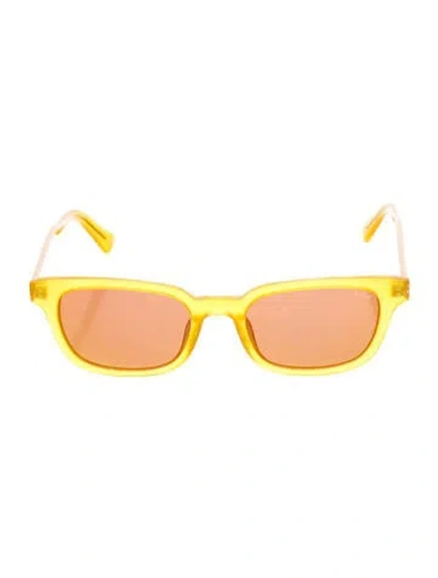Pre-owned Stussy Wayfarer Tinted Sunglasses In Yellow