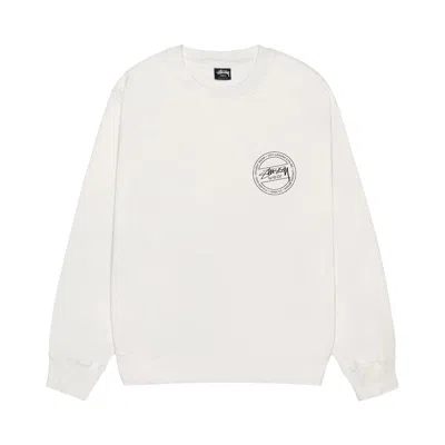 Pre-owned Stussy Wear Crew Pigment Dyed 'natural' | Cream | Men's Size M In White