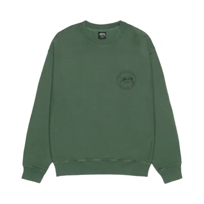 Pre-owned Stussy Wear Crew Pigment Dyed 'pine' | Green | Men's Size L