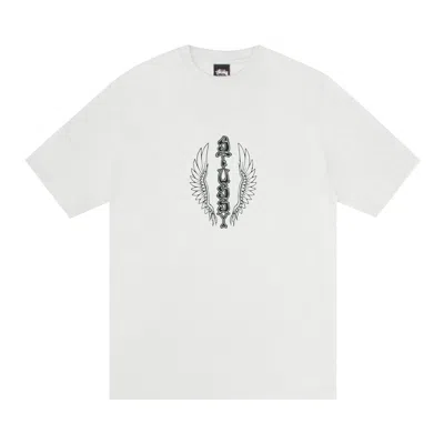 Pre-owned Stussy Wes Wings Tee Pigment Dyed 'natural' | Cream | Men's Size M In White