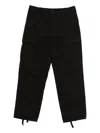 Stussy Black Cotton Ripstop Trousers In Black