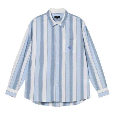 Stussy Wide Striped Shirt 'blue'