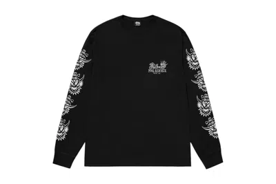 Pre-owned Stussy Witch Doctor Pigment Dyed L/s Tee Black