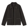 Stussy Woodsy Blanket Stitch Fleece Jacket 'black'