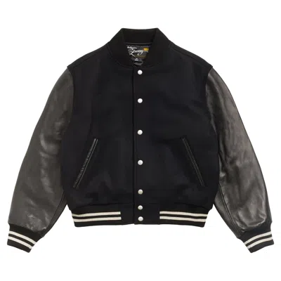 Pre-owned Stussy Wool Varsity Jacket 'black' | Men's Size M