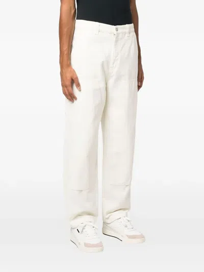 Stussy Work Cotton Trousers In White