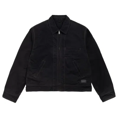 Pre-owned Stussy Work Jacket Collared 'black' | Men's Size S