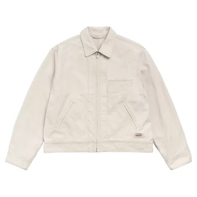 Pre-owned Stussy Work Jacket Collared 'stone' | Grey | Men's Size Xl In Gray