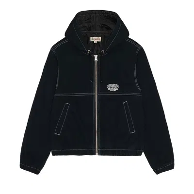 Pre-owned Stussy Work Jacket Contrast Stitch 'black' | Men's Size L